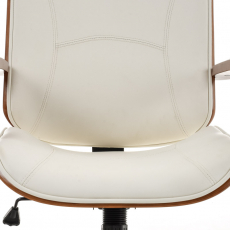 Kancelářská židle Dayton, ořechová / bílá - 7