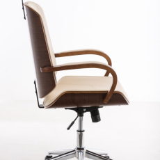 Kancelářská židle Dayton, ořechová / krémová - 3