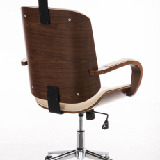 Kancelářská židle Dayton, ořechová / krémová - 4