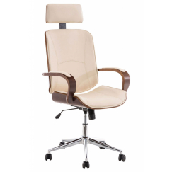 Kancelářská židle Dayton, ořechová / krémová