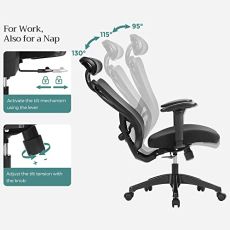 Kancelářská židle Dazzler, textil, černá - 4