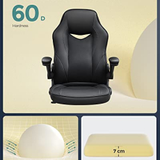 Kancelářská židle Demise, syntetická kůže, černá - 6