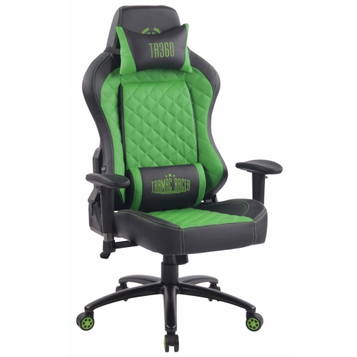 Kancelářská židle Duran, černá / zelená - 1