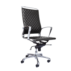 Kancelářská židle Ell HB, syntetická kůže, černá - 1