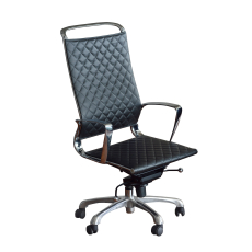 Kancelářská židle Ell HB, syntetická kůže, černá - 6