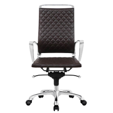 Kancelářská židle Ell HB, syntetická kůže, hnědá - 3