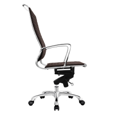 Kancelářská židle Ell HB, syntetická kůže, hnědá - 4