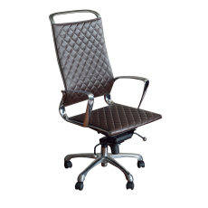 Kancelářská židle Ell HB, syntetická kůže, hnědá - 5