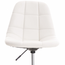 Kancelářská židle Emil, syntetická kůže, bílá - 5