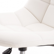 Kancelářská židle Emil, syntetická kůže, bílá - 6