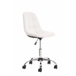 Kancelářská židle Emil, syntetická kůže, bílá