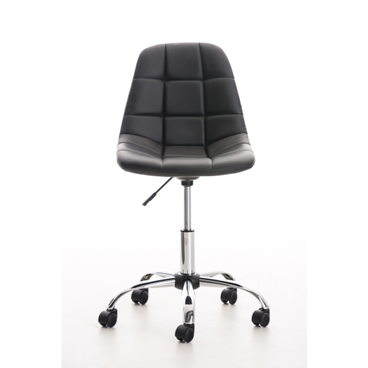 Kancelářská židle Emil, syntetická kůže, černá - 1