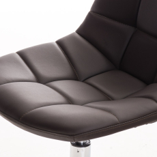 Kancelářská židle Emil, syntetická kůže, hnědá - 4