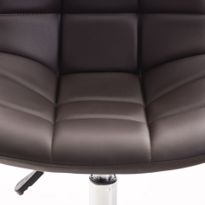 Kancelářská židle Emil, syntetická kůže, hnědá - 6
