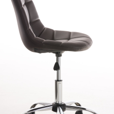 Kancelářská židle Emil, syntetická kůže, hnědá - 3