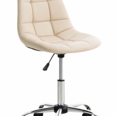 Kancelářská židle Emil, syntetická kůže, krémová - 1