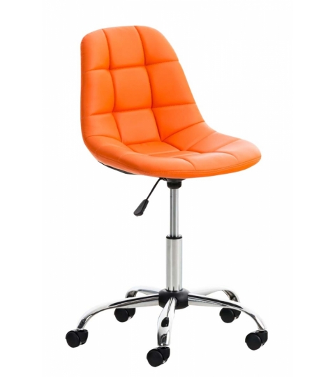 Kancelářská židle Emil,  syntetická kůže, oranžová