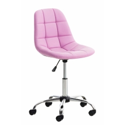 Kancelářská židle Emil,  syntetická kůže, růžová