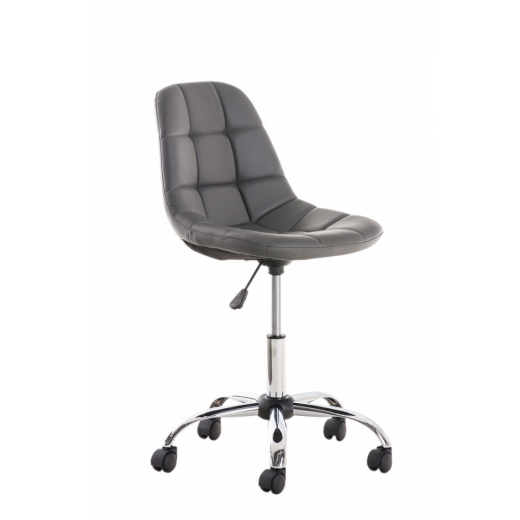 Kancelářská židle Emil, syntetická kůže, šedá - 1