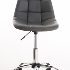 Kancelářská židle Emil, syntetická kůže, šedá - 2