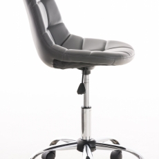 Kancelářská židle Emil, syntetická kůže, šedá - 3