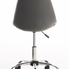 Kancelářská židle Emil, syntetická kůže, šedá - 4