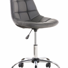 Kancelářská židle Emil, syntetická kůže, šedá - 8