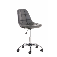 Kancelářská židle Emil, syntetická kůže, šedá
