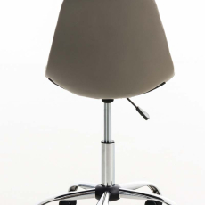 Kancelářská židle Emil, syntetická kůže, taupe - 3