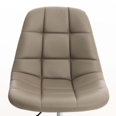 Kancelářská židle Emil, syntetická kůže, taupe - 5