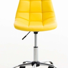Kancelářská židle Emil, syntetická kůže, žlutá - 2