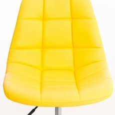 Kancelářská židle Emil, syntetická kůže, žlutá - 6