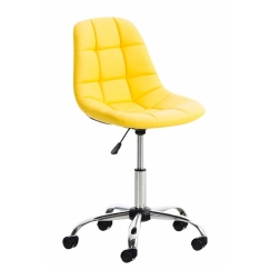 Kancelářská židle Emil, syntetická kůže, žlutá