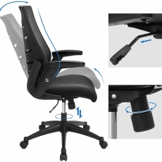 Kancelářská židle Evelyn, černá  - 3