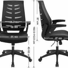 Kancelářská židle Evelyn, černá  - 6