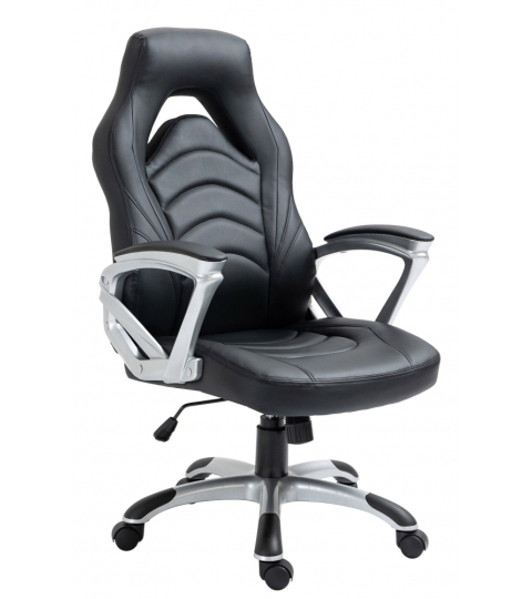 Kancelářská židle Foxton, syntetická kůže, černá