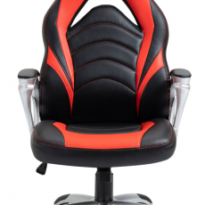Kancelářská židle Foxton, syntetická kůže, červená - 2