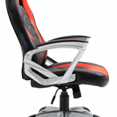 Kancelářská židle Foxton, syntetická kůže, červená - 3