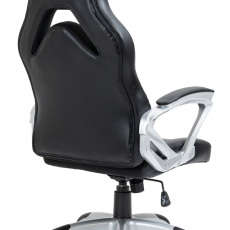 Kancelářská židle Foxton, syntetická kůže, hnědá - 4