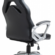 Kancelářská židle Foxton, syntetická kůže, šedá - 4