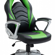 Kancelářská židle Foxton, syntetická kůže, zelená - 1