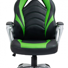 Kancelářská židle Foxton, syntetická kůže, zelená - 2