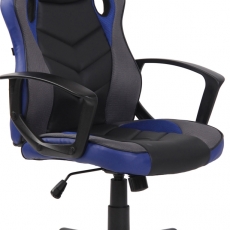 Kancelářská židle Glendale, černá / modrá - 1