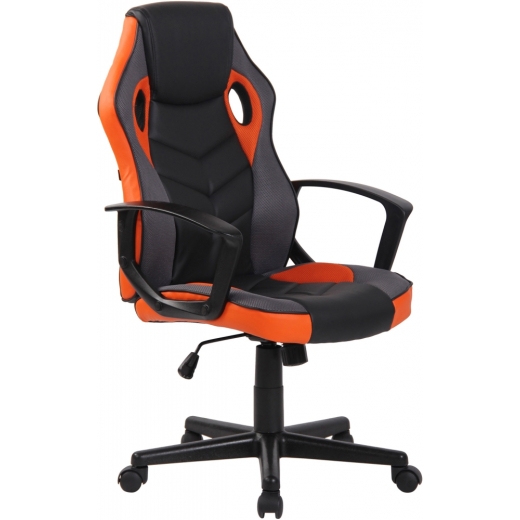Kancelářská židle Glendale, černá / oranžová - 1