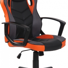 Kancelářská židle Glendale, černá / oranžová - 1