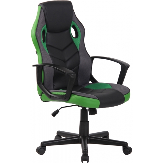Kancelářská židle Glendale, černá / zelená - 1