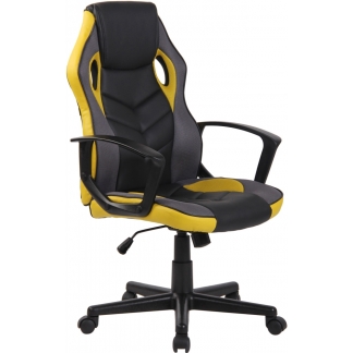 Kancelářská židle Glendale, černá / žlutá