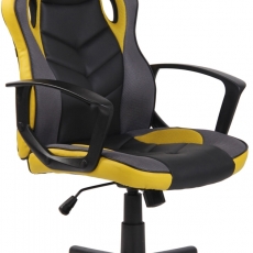 Kancelářská židle Glendale, černá / žlutá - 1