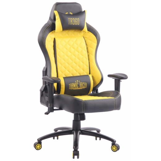 Kancelářská židle Gregory, černá / žlutá - 1
