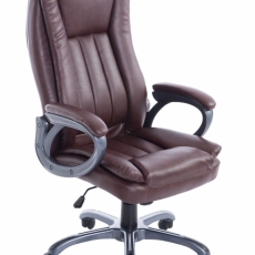 Kancelárska stolička Gini, tmavo hneda - 1
